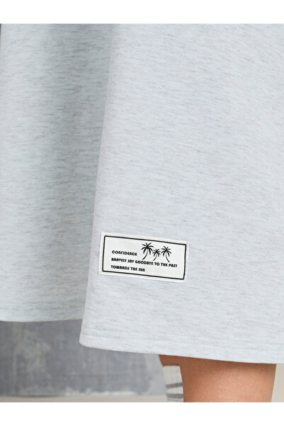 Take Two By Styli Contrast Polo Neck Sweatshirt Midi Dress