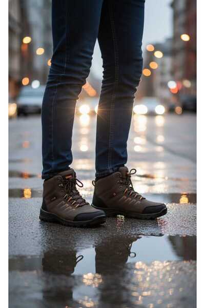 Shubuu Ανδρικές χειμερινές μπότες με φερμουάρ και κορδόνια