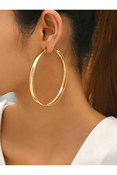 Take Two By Styli Gold Tone Big Hoop Earrings
