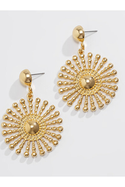 Take Two By Styli Gold Sunflower Dangle Earrings