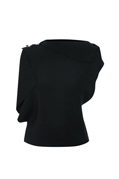 KAMEYA VOLAN DETAYLI TRİKO BLUZ 26W10870