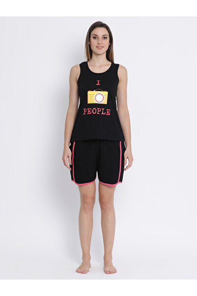 Clovia By Styli Graphic Print Tank Top and Shorts Pyjama Set