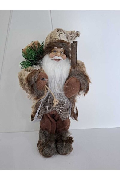 Astaş Santa Claus in Brown Clothes 30 cm