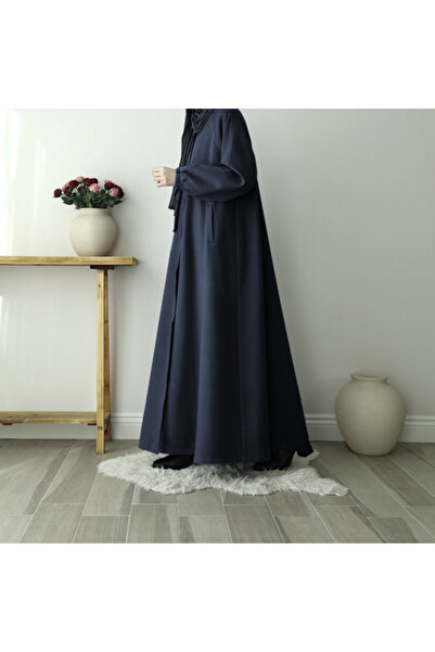 Berel Moda Imported Lined Cashmere Coat with Guaranteed No Pilling - Dark Blue