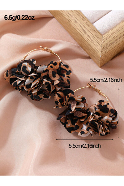 Take Two By Styli Leopard Print Hoop Earrings