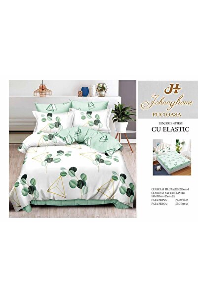 Inovius 6 Piece Luxury Johnny Home Elastic Bed Linen Set Pucioasa DSIPRO121
