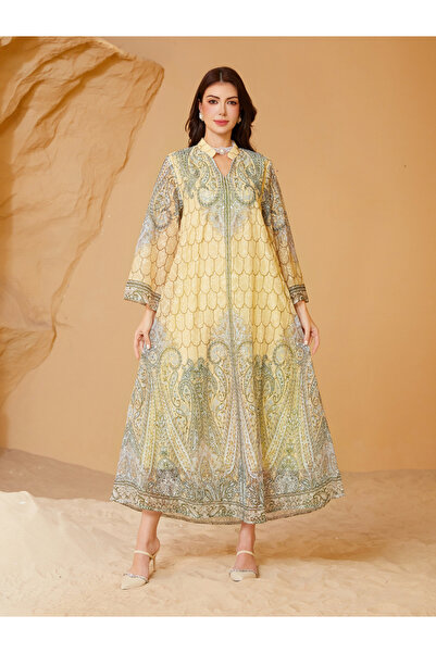 Take Two By Styli جلابية مطبوع بنقشة زهور على شكل حرف A