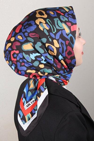 Silk Life Lotus Eşarp 4121-9 Siyah