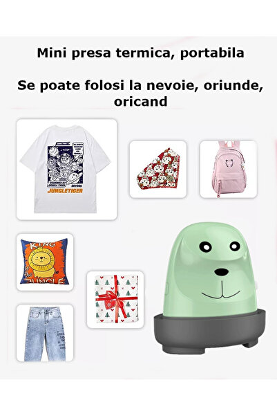 Influential Tech Mini Thermal Heat Press 250W, Portable for Clothes & T-Shirts, Includes Bag & Accessories, Dog Model