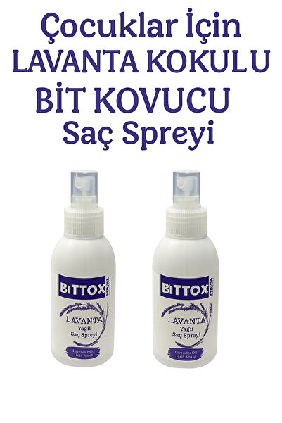 Bittox 2 Adet Çocuklar İçin Lavanta Yağlı Bit Kovucu Saç Spreyi 100