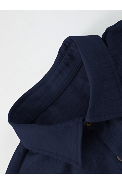 Take Two By Styli Men Navy Solid Shirt and Pants Co-ords