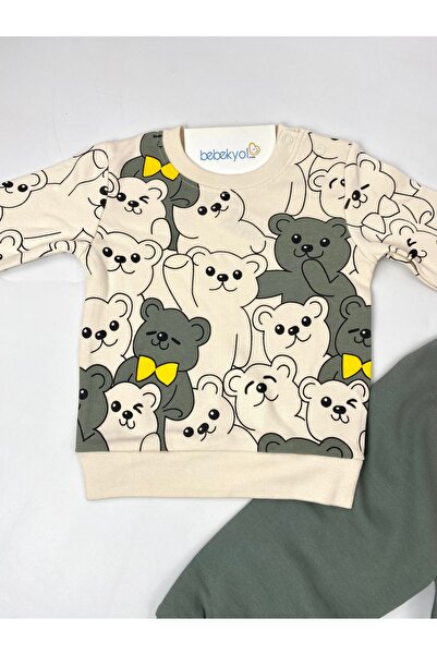 bebekyol Hello Bear Printed Baby Set