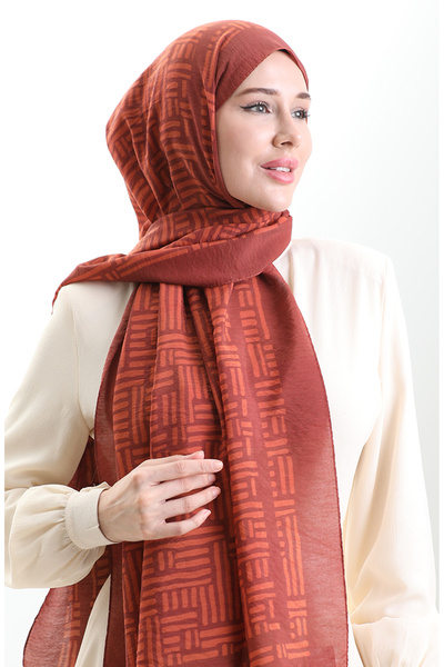 sefamerve Karaca Natural Fiber Shawl 82008-08 Tile