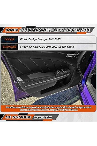 DODGE ACLONG Inner Door Armrest - Front Left Driver Side for Charger & Chrysler 300 (2011-2023)