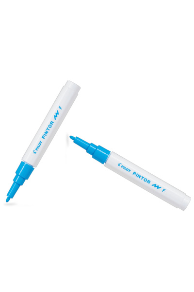 Pilot بينتور (F) طرف مستدير أزرق فاتح (قطعتان)