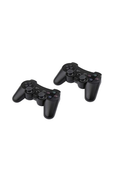 HAPPY JOKER Set of 2 Wireless Double-shock Controllers for PlayStation 3 with Intense Vibration, Black, HAPPY JO