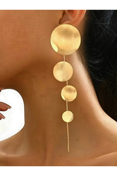 Take Two By Styli Gold Tone Circle Dangle Earrings