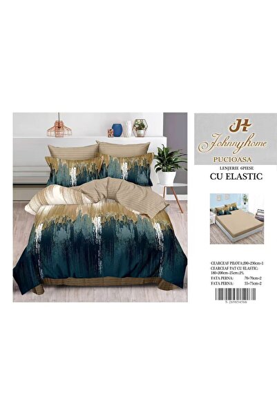 Inovius 6 Piece Luxury Johnny Home Elastic Bed Linen Set Pucioasa DSIPRO32