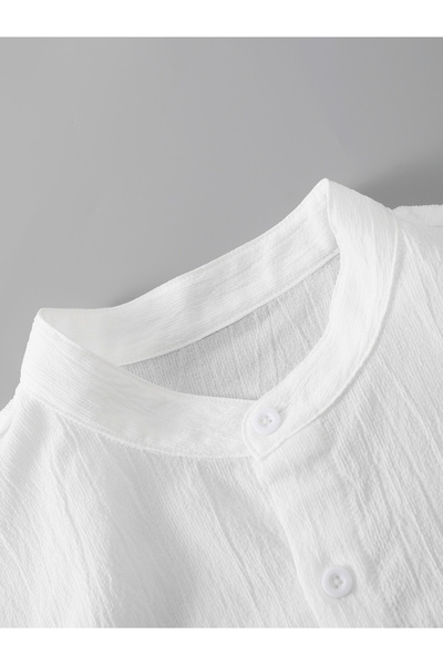 Take Two By Styli Solid Long Sleeve Shirt and Drawstring Waist Pants Co-Ords