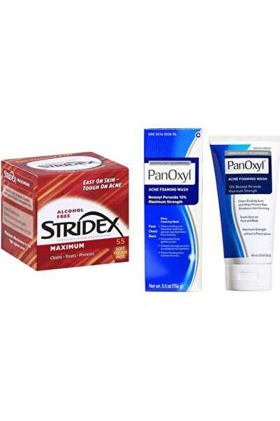 Stridex Acne Treatment Pads, Max, 55 Count - Facial Cleansing Wipes, Alcohol Free, Acne Treatment fo