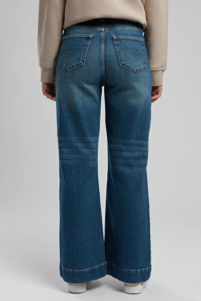 Lee Cooper Sandy High Waist Wide Leg Cut Wide Leg Francesca Light Women's Jeans