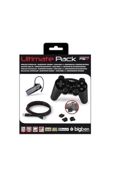 Bigben Set, Wireless Controller for PlayStation 3, chat headset, HDMI cable, triggers