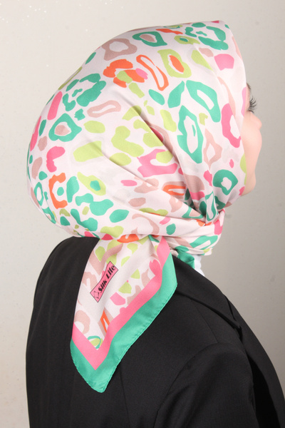 Silk Life Lotus Eşarp 4121-10 Yeşil