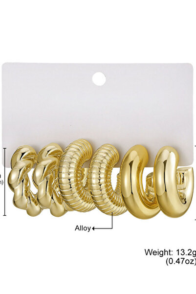 Take Two By Styli Set of 3 - Assorted Circle Earrings