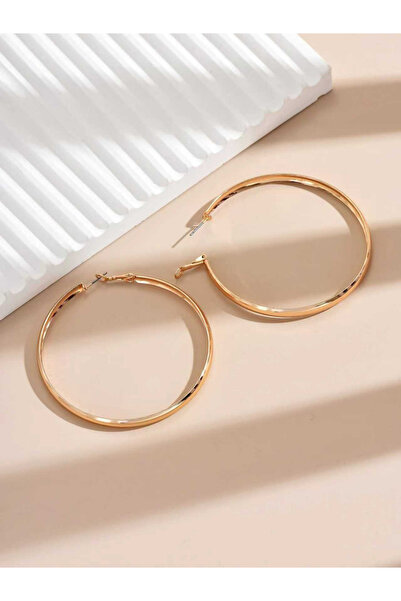 Take Two By Styli Gold Tone Big Hoop Earrings