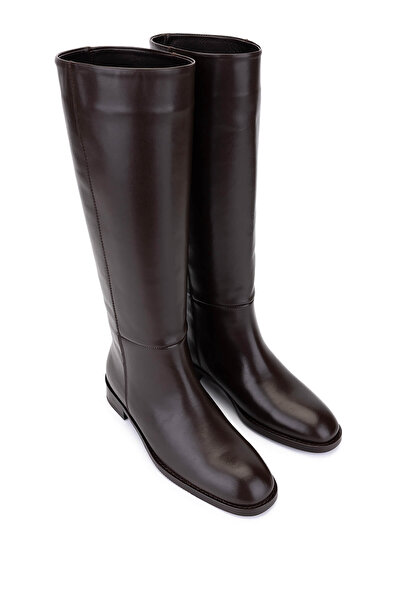 Tamer Tanca Kadın Hakiki Deri Kahverengi Klasik Çizme