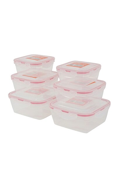 YONOVO Airtight Container Set 6Pc Red - BPA Free Leakproof Food Storage Box for Kitchen Pantry