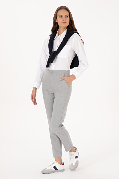 U.S. Polo Assn. Women's Light Gray Canvas Pants 50309281-Vr001