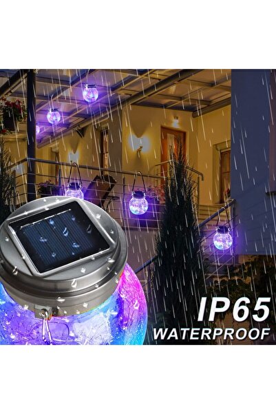 OEM Decorative Solar Lamp, 30 LEDs, Motion Sensor, Christmas RGB, Broken-Glass Look, IP65, 12.5x14.5 cm