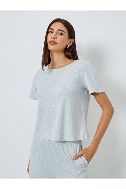 Take Two By Styli Solid Round Neck T-Shirt and Wide Leg Pants Co-Ords