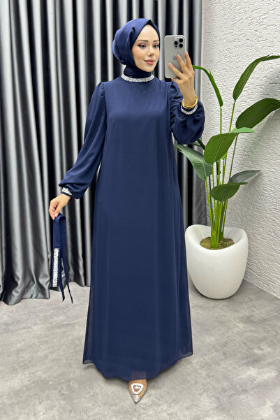 modapark.ist Kadın Kemeri Taş Detaylı Şifon Abiye