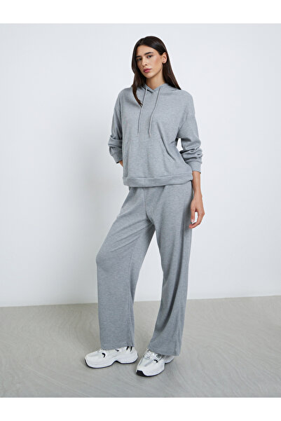 Styli Grey Waffle Knit Hoodie and Joggers Co-Ords