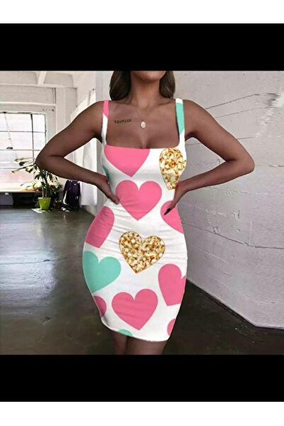 Welike Rochie dama PinkGolden Hearts