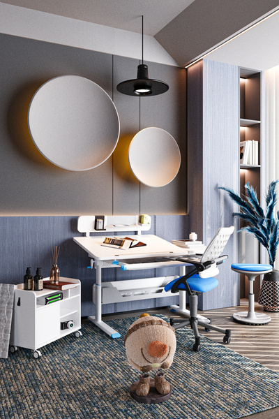 Creo Mobili Vega Premium Plus Çalışma Masası Takımı, Yükseklik Ayarlı Çalışma...