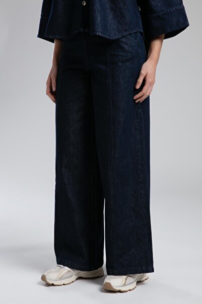 Lee Cooper Krissy High Waist Wide Leg Cut Wide Leg Blue Women's Jeans