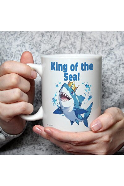 NASAQ Stuff4 Luxury Ceramic Mug "King of the Sea" - Dishwasher & Microwave Safe, 11 oz