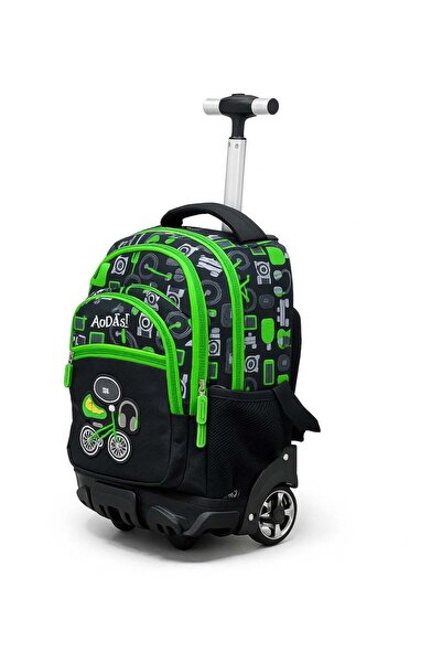 AODASI حقيبة ظهر مدرسية بعجلات مقاس 16 بوصة للأطفال