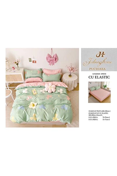 Inovius 6 Piece Luxury Johnny Home Elastic Bed Linen Set Pucioasa DSIPRO79