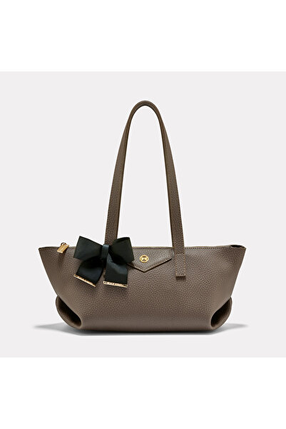 Black Ribbon Women's Mink Shoulder Bag - Lily Tote Bag