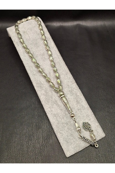 Han Ticarethane Mărgele de rugăciune din metal argintiu cu stea lunii și stea...