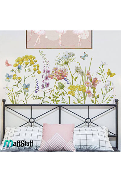 MaffStuff Decorative wall sticker wild flowers of the plain 60x30 cm