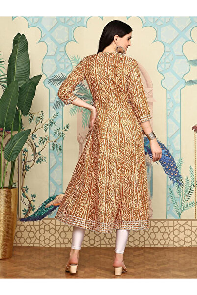 Ishin By Styli Mustard Cotton Blend Kurta and Pants Set