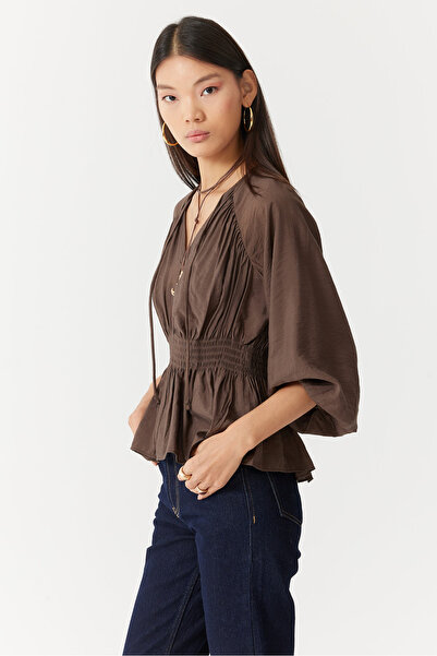 PAULMARK Women's Gather Detailed Blouse