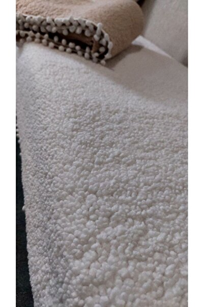 GHZAL Home Collection Tedy Curly Plush Sofa Set with Pom-Poms (4 Pieces) 2 Large 2 Small Sofa Cover Seating Area 3311