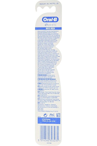 Oral-B 3D White 35 Toothbrush Medium, Pack of 1