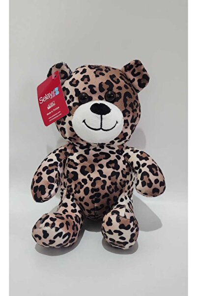 Selay Oyuncak Leopar Desenli Pelüş Ayıcık 20Cm